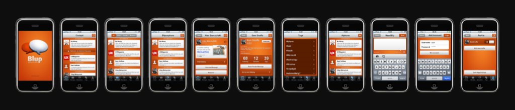Blup — mobile application screenshots