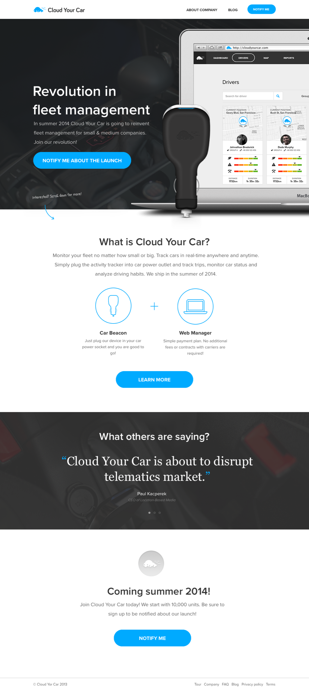Cloud Your Car website